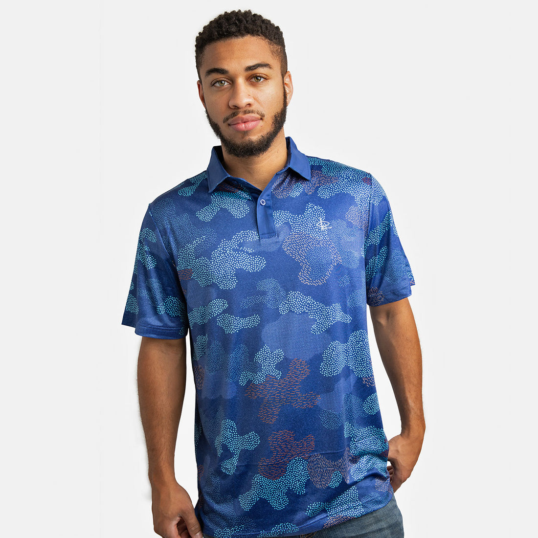 Atlantic Blue Camo Polo