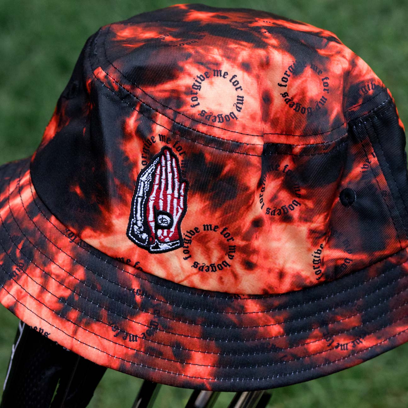 Forgive Me For My Bogeys Bucket Hat Orange